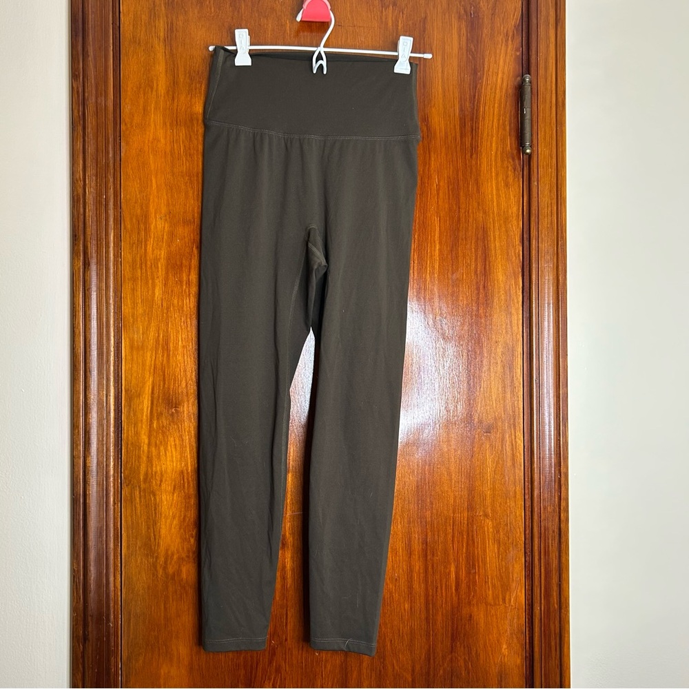 Lululemon Align Leggings Olive Green High Rise Crop Size 6 Sporty Stretch Pants - Picture 2 of 11
